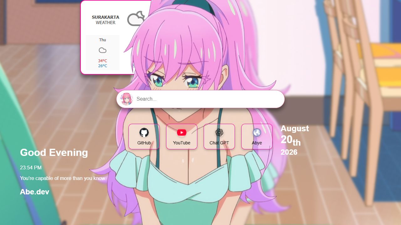 Akari Tab shortcut dashboard preview